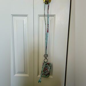 Vera Bradley Blue Floral Wallet with Keychain